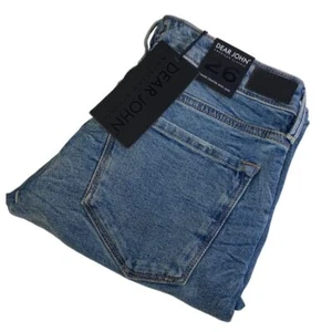 Dear John NWT Woman's Valley Blue Mid Rise Skinny Distressed Denim Jeans Size 26 - Picture 1 of 10