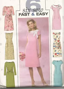 4386 Butteric Sewing Pattern UNCUT Straight Dress Plus Size 16 18 20 22 - Picture 1 of 4