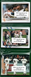 3 sets 2020 2021 2022 Topps Baseball San Francisco Giants Team Set Series 1 & 2
