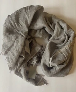 NWT NORDSTROM Silver Sparkle Blanket Scarf Wrap with Fringe Lightweight - Picture 1 of 4