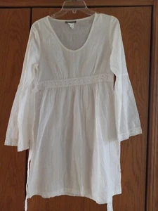 Tommy Bahama weißes Boho Damen Häkel Tunika Kleid Gr. M - Bild 1 von 4