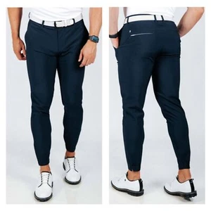 Primo Men's Navy Blue Golf Jogger Pants Size 32 x 30 Stretch Zip Ankles - Bild 1 von 12