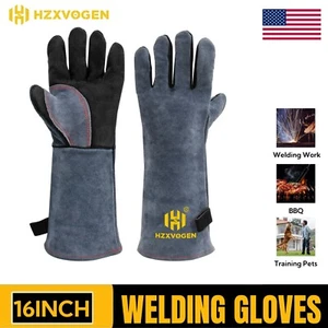 Guanti da saldatura 16'' MIG TIG guanti da saldatura guanti di protezione di sicurezza US STOCK - Foto 1 di 8