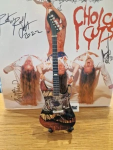 Iron Maiden Mini Guitar With Stand Replica Wooden Guitar Music Gift Rock Band #7 - Picture 1 of 4