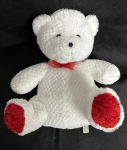 Neu Greenbriar Teddybär weiß rot Stofftier Plüschtier 11’’ so weich - Bild 1 von 4