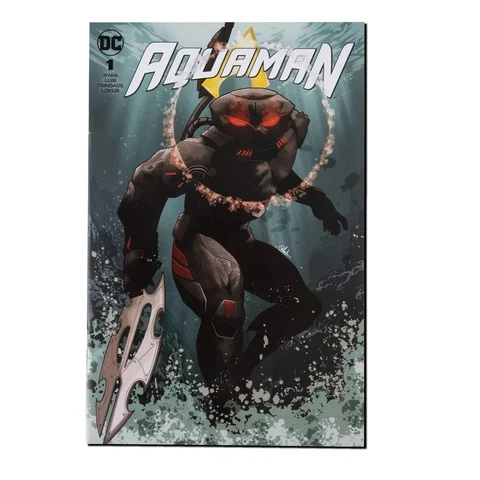 DC MULTIVERSE MCFARLANE AQUAMAN PAGE PUNCHERS BLACK MANTA "COMIC ONLY" Cover