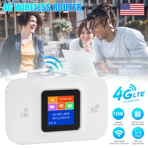 Unlocked 4G-LTE Mobile Broadband Wireless Router Portable WiFi Hotspot 150Mbps - Picture 1 of 46