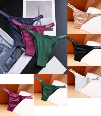 Slip Damen Sexy Eis Seide G-String Slip Tanga Unterwäsche Lingerie Bikini  , - Bild 1 von 4