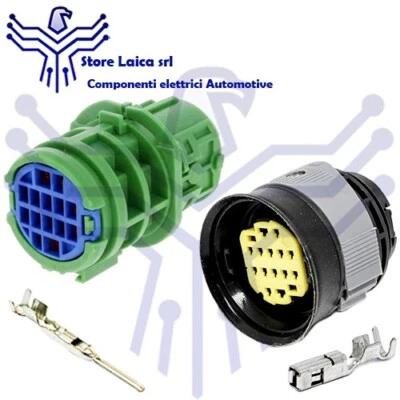 CONNETTORE 14 POLI VIE TENUTA STAGNA SICMA FRAMATOME FCI AUTO IVECO FIAT 1 KIT