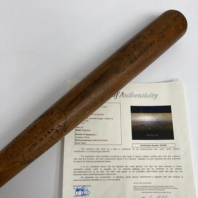 Bate de béisbol Louisville Slugger modelo de juego firmado por Babe Ruth de 1920 certificado de autenticidad JSA Foto 1 de 4
