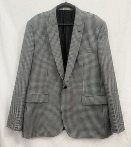Giacca Rossi Uomo Blazer 46R 100% Lana Noah Super 150s Nero Bianco Check - Foto 1 di 10