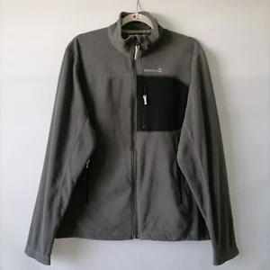 Merrell Mens Gray Black Long Sleeve Full Zip Fleece Bomber Jacket Size M - Picture 1 of 7