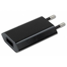 Carica batterie Alimentatore da rete elettrica USB 5V 1A spina italiana, nero