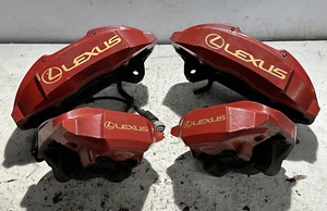 2007-2017 LEXUS LS460 LS600H FRONT & REAR BRAKE CALIPERS SET OF 4 OEM LH RH RED - Picture 1 of 17