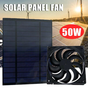 Solarpanel Solarlüfter Ventilator Abluftventilator für Gewächshaus Hühnerställe