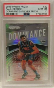 Paul George Panini Prizm 2019 Silver Refractor #22 Dominance PSA 10 Clippers - Picture 1 of 2