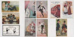 Postales de cómic x 10. Postalmente sin usar, usado. Se muestran frentes y traseros. - Imagen 1 de 7