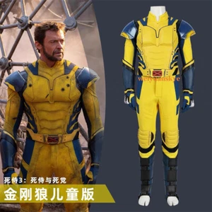 Deadpool & Wolverine Wolverine Boys Cosplay Costume Suit Kids Jumpsuit Outfits - Picture 1 of 33