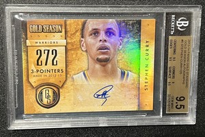 2013-14 Gold Standard Stephen Curry Auto /25 BGS 9.5/10 Gold Season SSP 3 Point 