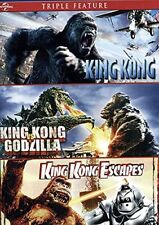 King Kong, King Kong vs Godzilla, King Kong Escapes [Dvd] New!