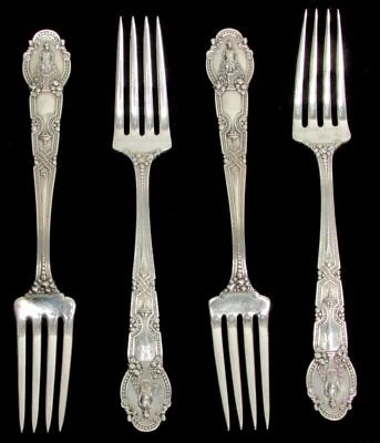 TIFFANY & CO RENACIMIENTO 4 HORQUILLAS PLATA ESTERLINA 6 3/4" MONO Foto 1 de 4