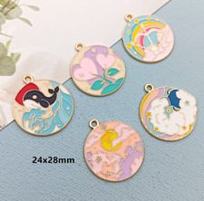 Lot 50 PC Dolphin Rainbow Charm necklace earrings Pendants DIY Jewelry Making