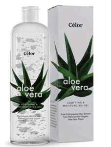 Gel hidratante calmante Celor Aloe Vera extracto puro de aloe prensado en frío nuevo con etiquetas - Imagen 1 de 5