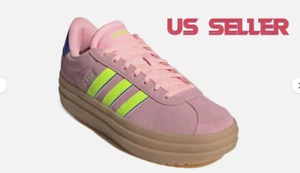 adidas VL Court Bold Platform Pink Skateboarding Sneaker Womens New W/Box - Picture 1 of 10