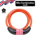 Bike Combination Lock Cycle Bicycle Heavy Duty Security Cable Chain Strong Steel