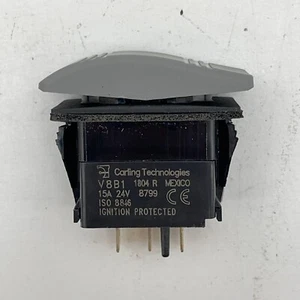 Interruptor basculante Carling Technologies V8B1 15A brillante/tenue 24V gris - Imagen 1 de 8