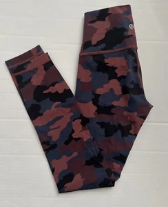 Lululemon Leggings Wunder Under Camp Smokey Red Night High-Rise Tight 28" S 2 - Bild 1 von 5