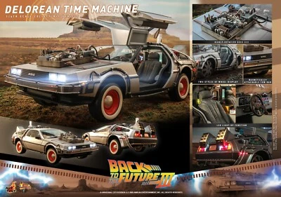 Vehículo Hot Toys DeLorean Time Machine Regreso al Futuro III escala 1:6 MMS738 Foto 1 de 4