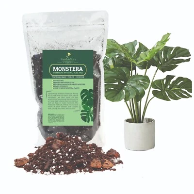 GardenNova Premium Monstera Potting Soil - Quick Drain Potting Soil for Growing