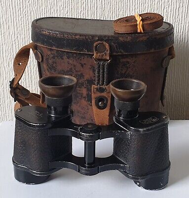 Antique Carl Zeiss Jena Turact 8 X 24 Binoculars 1920-21 Original Case Rare Find • 174.57€