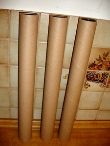 10x Rollenkerne Papphülsen Papprollen Pappröhren L=ca. 500mm, D=55mm, ID=50mm - Bild 1 von 2