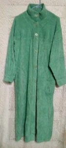 Vtg. Stan Herman Cotton Chenille Button Up Robe Size M Side Slit Pockets Comfort - Picture 1 of 7
