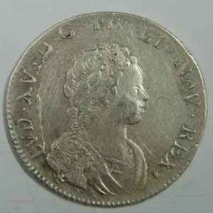 (USA) Quart ECU Vertugadin LOUIS XV 1716 Y Bourges rf – TTB R2 17P73612 - Picture 1 of 2