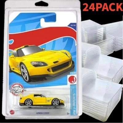 24Pack Clear Protector Case Plastic Display Fit For Hot Wheels & Matchbox Basic - Image 1 of 4