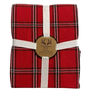 Well Dressed Home Tischdecke rot kariert länglich 60x84 Urlaub Weihnachten Party - Bild 1 von 6