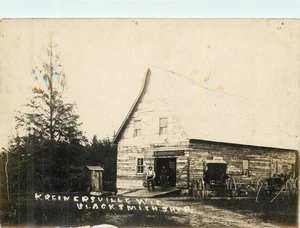Foto postal real WI Wisconsin Kreinersville Blacksmith Shop RPPC ca 1910 - Imagen 1 de 2