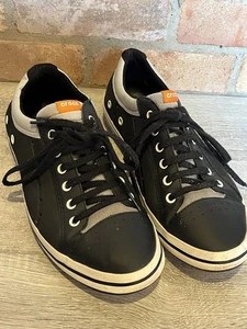 Crocs Black white devario mens UK 9 - US 10 M Shoes - used - Picture 1 of 11