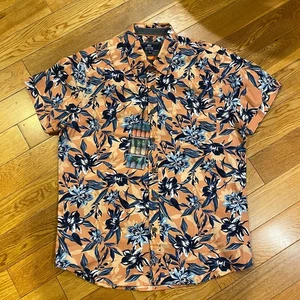 MBX Premium Goods Hawaiihemd mit Knopfleiste Pfirsich Popeline Koralle Dunst Neu mit Etikett Small - Bild 1 von 7