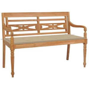 Teak Batavia Ławka ogrodowa z poduszką Drewniana ławka Ławka Wielokrotny wysięgnik vidaXL - Zdjęcie 1 z 168