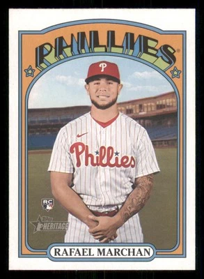 2021 Topps Heritage #718 Rafael Marchan SP RC - Image 1 of 2