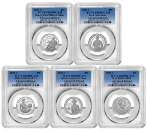 Presale 2025 S Silver Quarters Set 25C PCGS PR69DCAM Advanced Release #1 - Picture 1 of 2