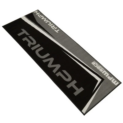 MPW Race Dept Non-slip 200x75cm Motorcycle Garage Workshop Mat Triumph - Grey - Image 1 of 4