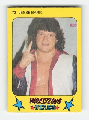 Monty Gum Wrestling Stars 1986 #73 Jesse Barr excelente Foto 1 de 2