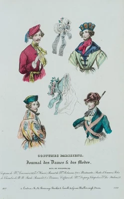 Chapeaux, Bonne, Robes Chambre,  1837, Sst. Historismus Unbekannt (19.Jhd) - Bild 1 von 4