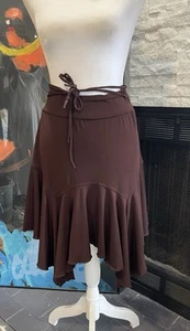 Vintage Byer Girl Mini Brown Handkerchief Y2K Skirt 30” Waist - Picture 1 of 10