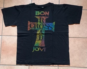 T-shirt Maglia BON JOVI Cross Road Tour 1995 Taglia XL Nera Official Merchandise - Picture 1 of 5